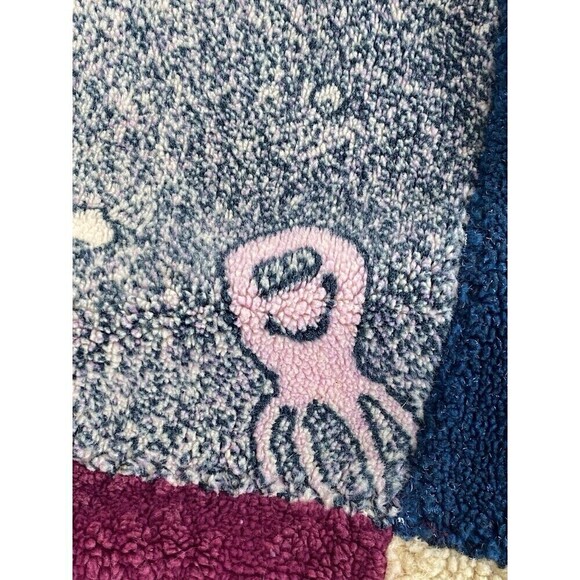 Vintage Danielle Nault Sherpa Octopus Sherpa Sweater Made in Canada Cabin Size L - Picture 6 of 7